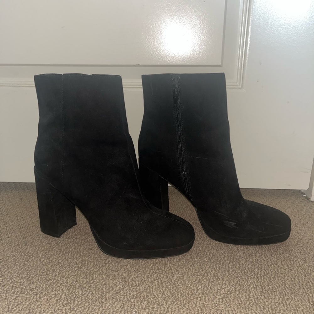 Platform Heeled Ankle Boots
